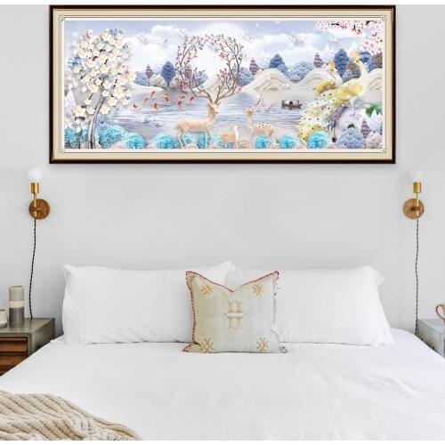 Full Square Round Drill DIY Deer Diamond Painting Animal Flower Landscape Embroidery Cross Stitch Set Scenery Home Decor Gift