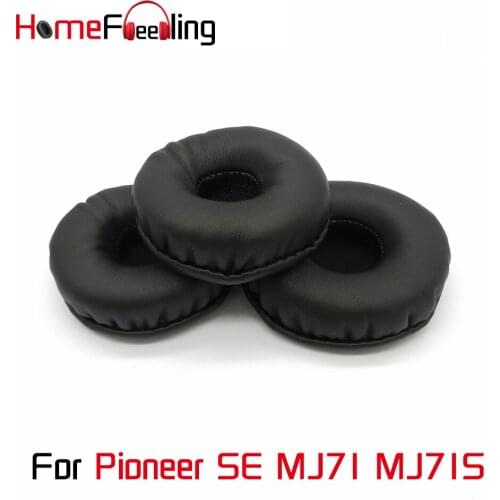 Homefeeling Ear Pads For Pioneer SE-MJ71 SE-MJ71S Earpads Round Universal Leahter Repalcement Parts Ear Cushions