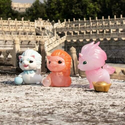 Blind Box Protecting The Small Auspicious Animal Series Cute Handmade Anime Figure Desktop Decoration Girl Gift Toys Home Decor