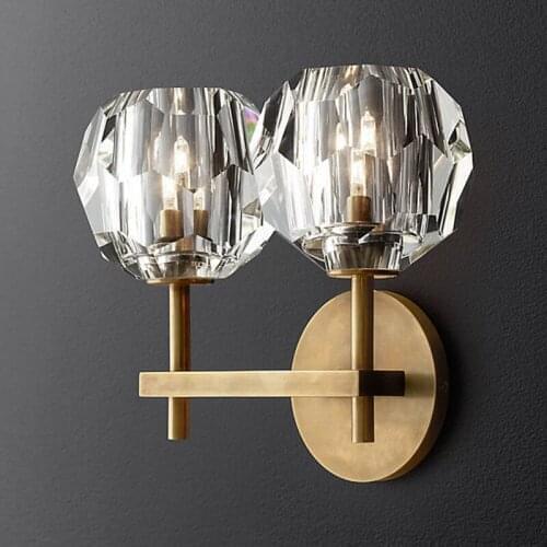 Crystal Wall Lamp Modern Nordic Luxurious High-end Wine Club Shop Model Room Bedroom Decoration Designer Villa