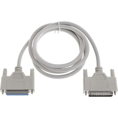 Printer Cable DB25 Male to Female 25 Pin Extension Line Parallel Port Computer 1.5m