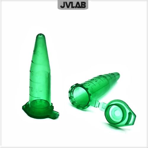 Centrifuge Tube 1.5ml Green Centrifuga Tube With Lock Cover Color EP Tube Plastic Bottom Tip Test Tube With Clear Scale 500 / PK