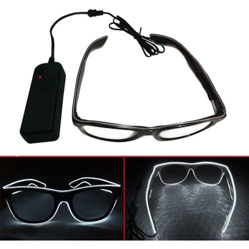 Fashion Special Shutter Light Up EL Wire Glow Shades Party Bar Classic Gift Eye-wear Glasses Party Supplies Novelty Gift