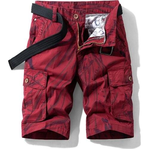 Mens Summer Cargo Shorts Men 2021 New Male Youth Casual Running Shorts Street Wear Red Jogger Sports Board Shorts For Men