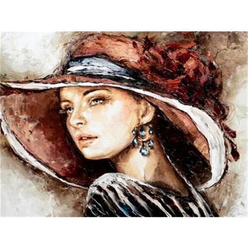 Figure Girl Abstract DIY 11CT Embroidery Cross Stitch Kits Craft Needlework Set Cotton Thread Printed Canvas Home Sell