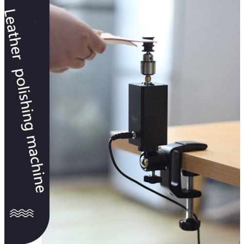 DIY Leather Grinding Tools Mini Portable Drill Versatile Polishing Machine Bits Tools Kit Purple Sandalwood Grinding Head Suit