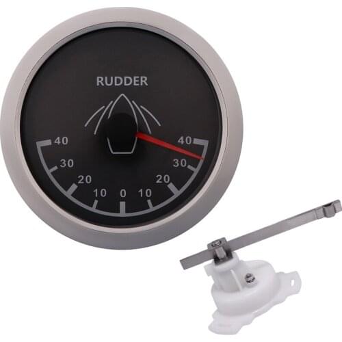New Boat Rudder Angle Indicator Gauge Meters 0-190 ohm With Rudder Angle Meter Sensor Red Backlight 12V/24V 85MM