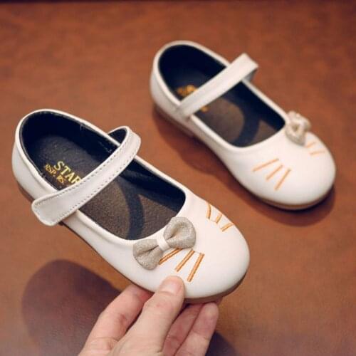 Baby Girl Shoes Bow-Knot Breathable Leather Shoes Girl Flats Kids Anti-Slip Soft Soled Princess Shoes