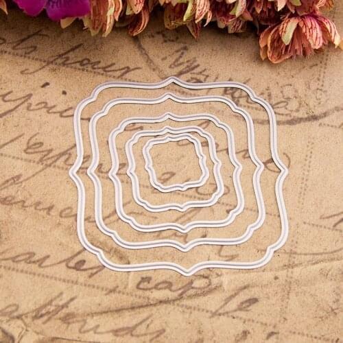 Frame Metal Cutting Dies Scrapbooking Craft Mold Cut Die Stencil Handmade Paper Card Make Template Embossing 2021 New