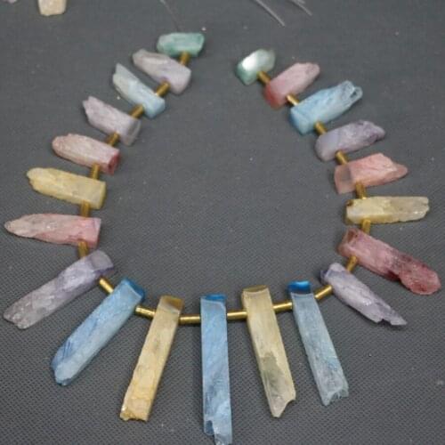 Raw Healing Druzy Crystal Rainbow Druzy Drusy Quartz Crystal Beads Polished Necklace Gift Items Fashion Gem Stone Druzy Pendant