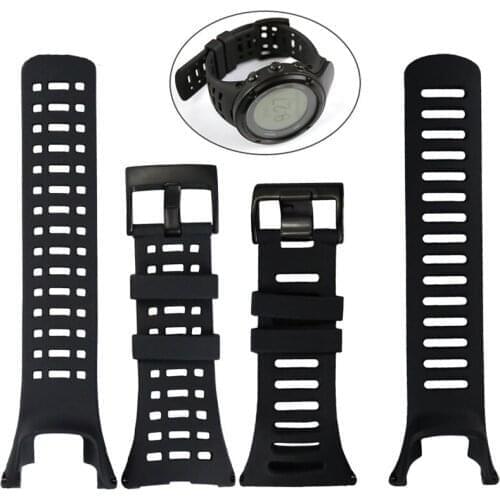 Rubber strap mens pin buckle watch accessory for Suunto AMBIT1 2R 3Peak outdoor sports wristband and screws tool watch band