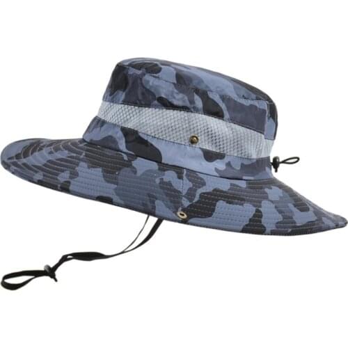 Fishing Hat Breathable Waterproof Wide Brim Boonie Hat Outdoor UPF 50+ Sun Protection Mesh Sun Hat Travel Quick Dry Anti UV