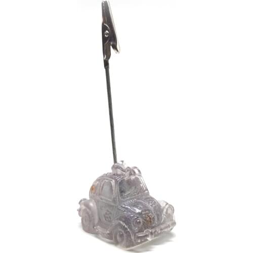 Grey car shaped note holder resin decorative note holder desktop note holder in different colors