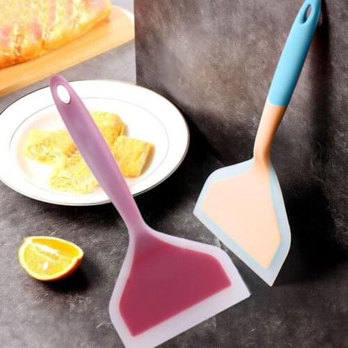 Silicone Kitchen ware Cooking Utensils Spatula Beef Meat Egg Kitchen Scraper Wide Pizza Cooking Tools Shovel Non-stick