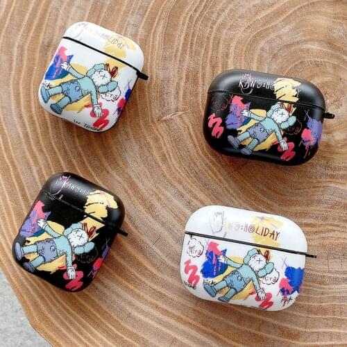 Graffiti Animation Silicone Case for Airpods 1 2 Cartoon Cute Case for Apple Airpods Pro Wireless Earphone Cover Charging Box