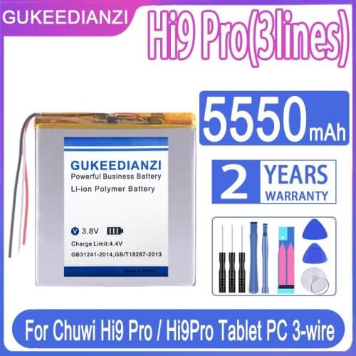 GUKEEDIANZI Replacement Battery Hi9 Pro 3line 5550mAh For Chuwi Hi9 Pro / Hi9Pro Tablet PC 3-wire