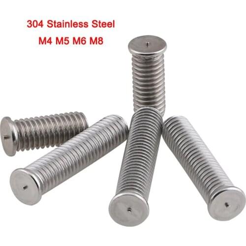 1-5Pcs GB10432 304 Stainless Steel Welding Screws Spot Welding Studs Screws Bolts M4 M5 M6 M8 Length 12-50mm