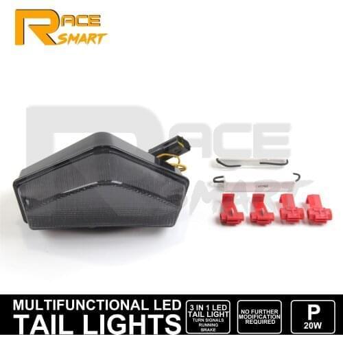 1 Set Motorcycle LED Turn Signals Rear Brake Tail Light Taillight For Speed Triple 2005-2007 Sprint ST/ Tiger 2007-2010 2008 09