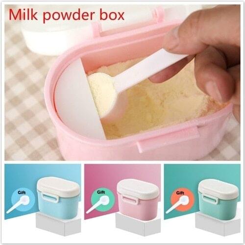 1PC Portable Milk Powder Box Baby Out Loaded Portable Separated Milk Powder Box Send Spoon