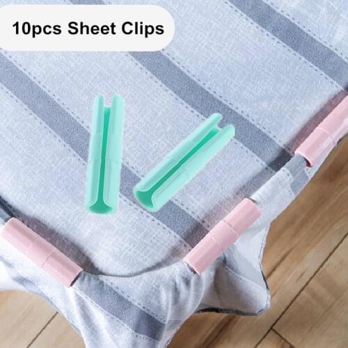 10Pcs/Set Bed Sheet Clips ABS High Quality Bed Cover Holder Non-slip Gripper for Bed Sheet Multifunction Pegs