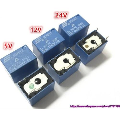 10pcs/lot, Brand new 5V 12V 24V relay SRS-05VDC-SL ,SRS-12VDC-SL,SRS-24VDC-SL 3A 6pins relay