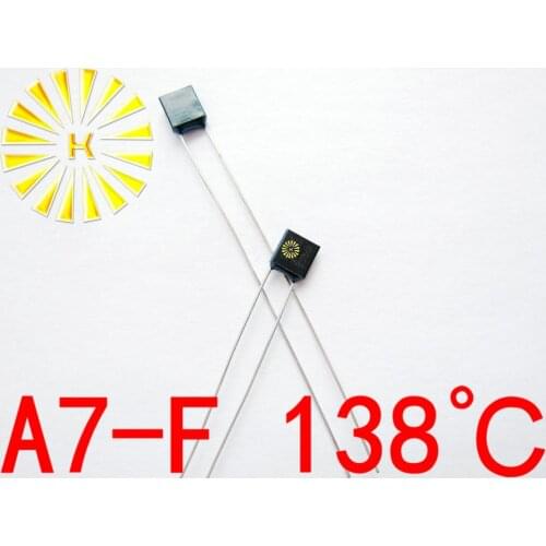 100% Original A7-F 138 degree Thermal Cutoff RH138 Thermal-Links 2A 250V Black Square Temperature Fuse x 100PCS FREE SHIPPING
