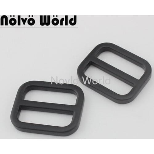 Nolvo World 5-20-100pcs 7 colors 26mm 1" Black color tabular slider buckle for purse flap adjusted strap tote bag purse buckle