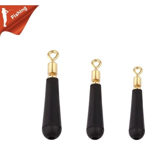 50pcs Fishing Gear Block rotation drift fishing floats accessory bobber copper rubber tools Fish Float Pesca