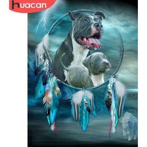 HUACAN Diamond Embroidery Sale Dog Full Square Drill 5D DIY Diamond Painting Animal Cross Stitch Home Decoration Handmade Gift
