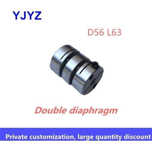 Aluminum alloy D56L63 double diaphragm coupling elastic connector D56mm L63mm ball screw step servo motor encoder computer