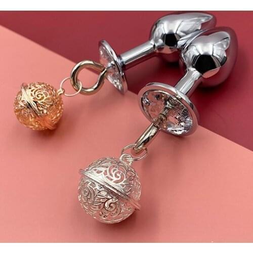 OLO Mens Anal Plug With Big Bell Couple Flirting Toys Prostate Massage Masturbation Device Metal Adult BDSM Games Sex Product