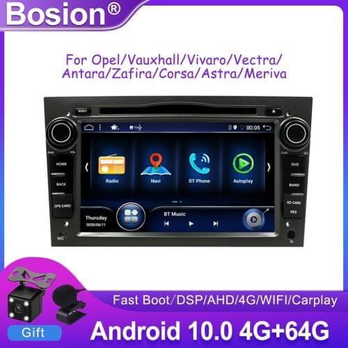Bosion Android 10 Car Radio Multimedia Player For Opel Vauxhall Astra Vectra Antara Zafira Meriva Veda 2 Din IPS DSP CarPlay GPS