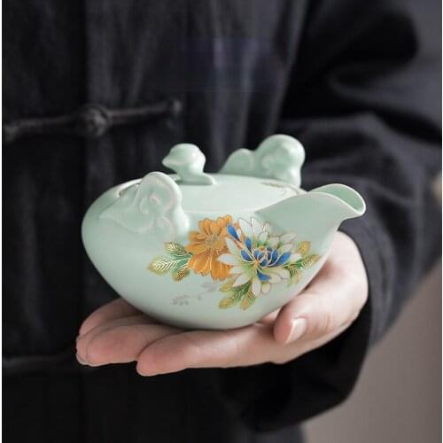 Modern Chinese Teapot Kung Fu Small Hand Grip Filter Pot Japanese Ceramic Modern Tea Infuser Premium Teteras Home Teaware ED50CH