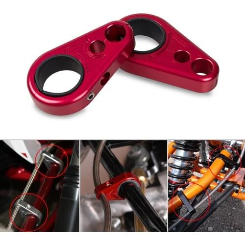 CNC ATV A-Arm Brake Line Clamps For Honda FourTrax ATC125 200 250 350 TRX125 TRX200 TEX350 TRX400 TRX450 Foreman 350 450 500