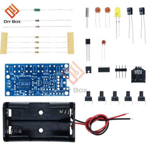 DIY Electronic Kits Wireless Stereo FM Radio Receiver Module PCB 76MHz-108MHz DC 1.8V-3.6V