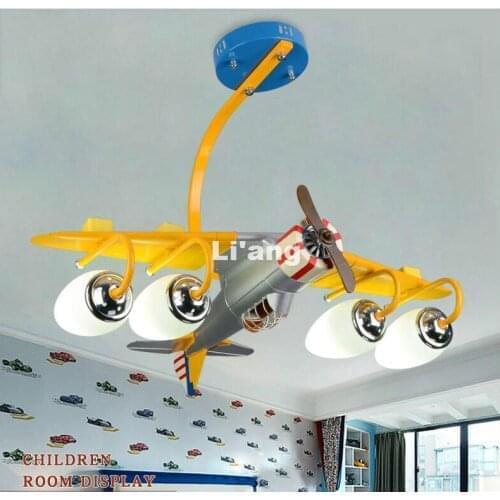 Home Decorative Ceiling Lights Plane Design Eye-protective LED E27 AC Ceiling Lamp Remote Control Modern Children Ceilling Light