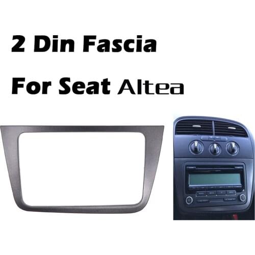 DOUBLE DIN Car Radio Fascia for SEAT Altea Toledo (LHD) Left Hand stereo frame panel dash mount kit adapter trim Bezel facia