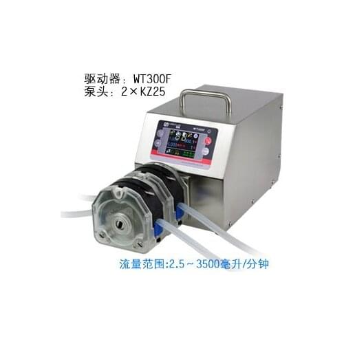 WT300F 2XKZ25 Big Flow Intelligent Dispensing Peristaltic Dosing Filling Pump Lab Industry Pump 0.25-3500ml/min