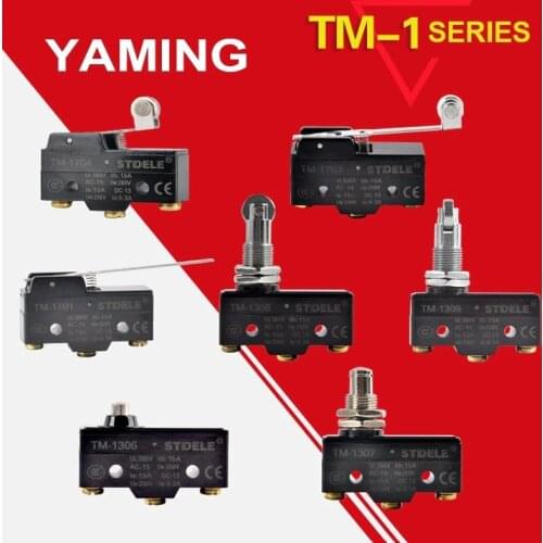 Limit/Micro Switch 15A 380V TM-1703 1704 1308 1306 1701 1309 Long/Short Hinge Roller TM-1 series 1NO 1NC