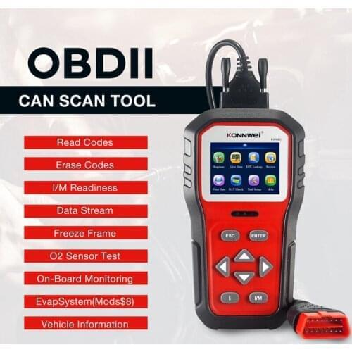 KONNWEI KW860 OBD2 Diagnostic Tool Car Scanner Diagnostic Tool Automotive Scanner Car Tools Multinational Language