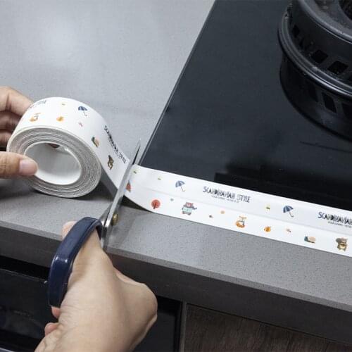 3.8cm Caulk-Tape Bathroom Shower Sink Bath Sealing Strip Tape Self adhesive PVC Wall Stickers Corner Door Seam Gap Sealing Tapes