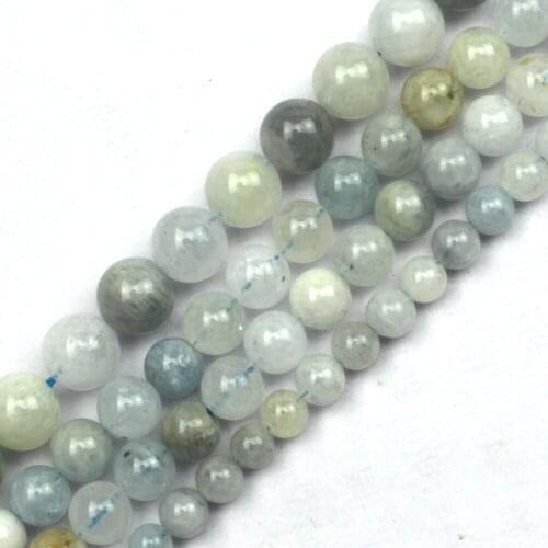 Natural aquamarin GEM Beads Natural Stone Beads DIY Loose Beads For Jewelry Making Strand 15" Wholesale