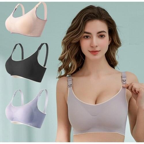 No trace Maternity Bra Solid Color Breastfeeding Bra Nursing Bras Underwear Clothes for Pregnant Women Soutien Gorge Allaitement