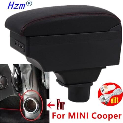 Arm Rest For Mini R56 Coupe Armrest Box Center console central Store content cup holder Mini R50 Hatch II gen
