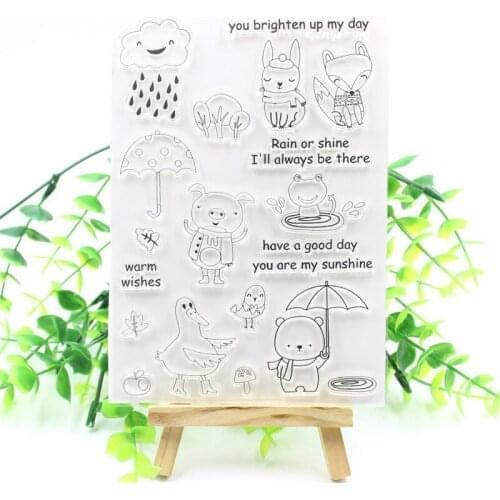 Lovely Bear Transparent Clear Silicone Stamps for DIY Scrapbooking/Card Making/Kids Christmas Fun Decoration Supplies