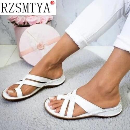 Woman Sandals Fashion Lady Casual Sandals Open Toe Sandals Women 2021 Women Summer Shoes Woman Leather Outdoor Slippers Big Size