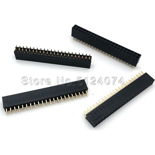 10pcs/lot Double row female Spacing 2.54mm 2x22pin double row seat 44P female connector 2*22P DIP