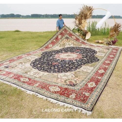 12'x18' Huge Silk Handmade Area Rug Classic Top Living Room Hand Knotted Carpet (YJH235A )