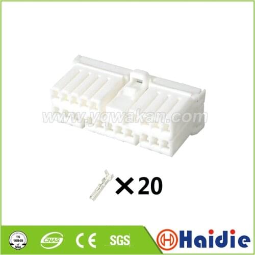 2sets 20pin electric auto plastic cable wire harness connector with pins 282369-1