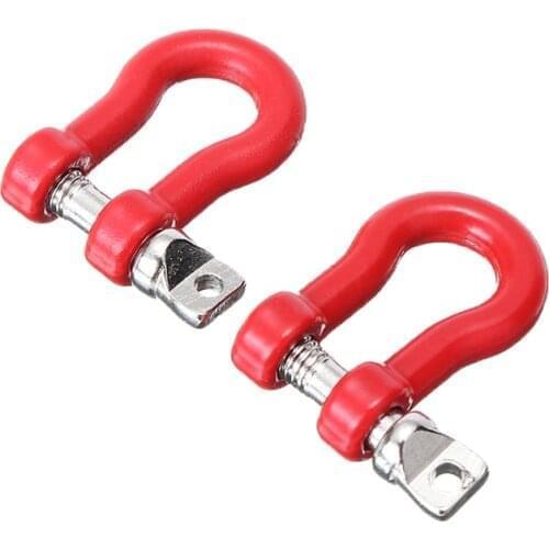 2pcs RC Car Metal Trailer Shackle Rescue Tow Hook For 1:10 Scale RC Crawler Hooks Hitch Tow Shackles